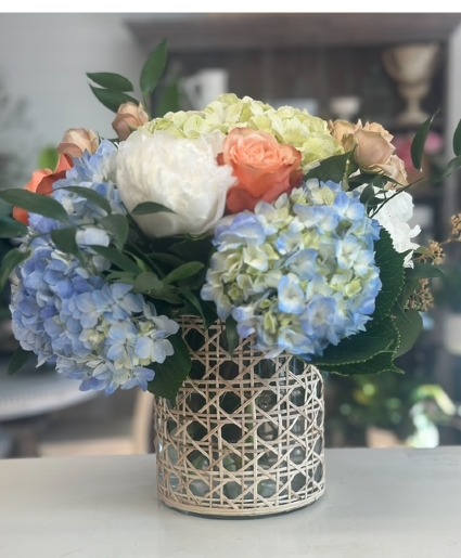 Blue Hydrangea Peach Love