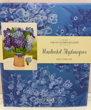 Blue Hydrangeas Pop up card 