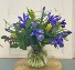 Blue Iris Vase Arrangement