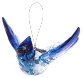 Blue Jay with Charm Acrylic Ornament