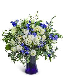 Blue Moon Snowfall Flower Arrangement