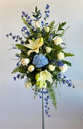 Blue Mourning Standing Spray