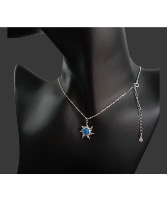 Blue Opal Sun Necklace  