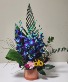 Blue orchid arrangement  