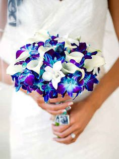 Blue Orchid Bridal Bouquet  
