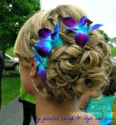 Blue orchid hair accents 