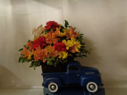 Dad's Blue Pickup Arrangement (local delivery only)