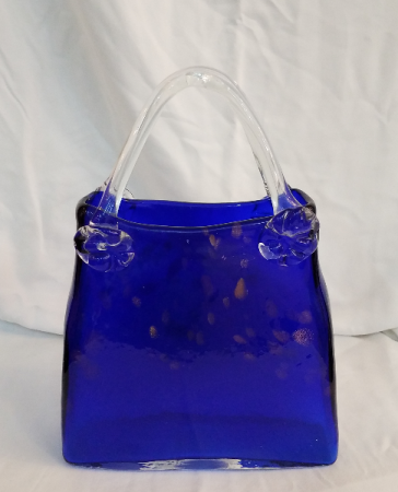 Blue Pocket Book with Champagne Spots Vase