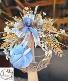 Blue Pumpkin Fall Grapevine Wreath 