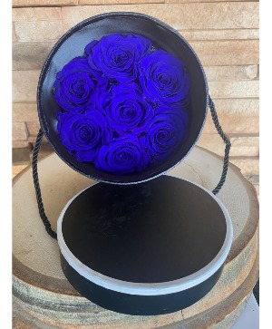 Blue Rose Box Preserved Roses