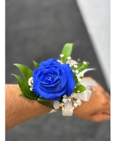 blue rose wrist corsage  wrist corsage