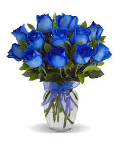Blue Roses available for a limited time! arranged in a vase 