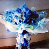 Blue Roses bouquet  Hongkong Style