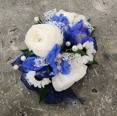 Blue & Royal Wrist Corsage