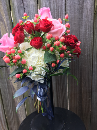 Blue Ruscus Romance Bouquet