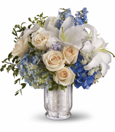 Blue Seaside Vase Arrangement