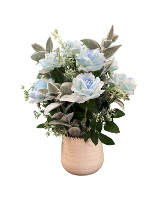 Blue Silk Flower Arrangement  