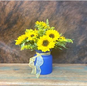 BLUE SKIES AND SUNFLOWERS  ARRANGEMENT