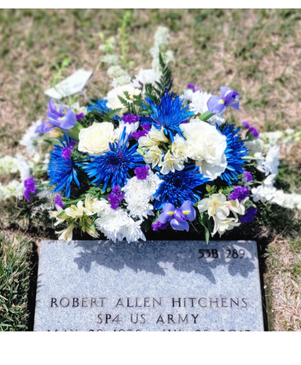 Blue Skies Gravesite Arrangement Grave Site Flowers 