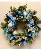 Blue Snowflake Wreath Winter Gift