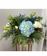 Blue sparkle Holiday arrangement 