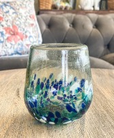 Blue Speckled Centerpiece Vase Rental Vase