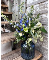 Blue Spring Fresh Flower Arrangement