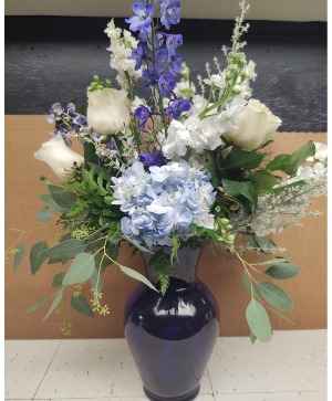 Blue Vase Arrangement vase