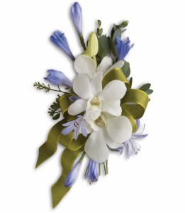 Blue & White Elegance Corsage H2014A