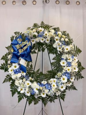 Blue & White Large Wreath  