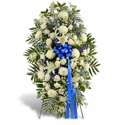 Blue & White Standing Spray