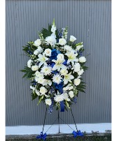 Blue & White Standing Spray 