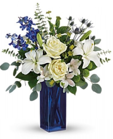 Blue & white vase arrangement Vase