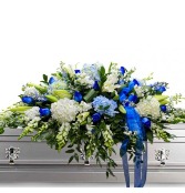 Blue Without You Casket Spray