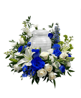 Blue Without You Urn Arrangement Urn Arrangement