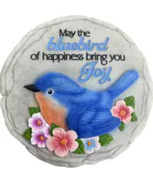 Bluebird Happiness Stepping Stone Stone