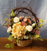 Silk Bluebird of Happiness Silk Arrangement