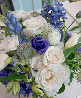 Blues and White  Flower Arrangement 