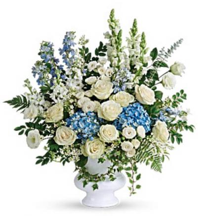 Blues and white elegance  Funeral 