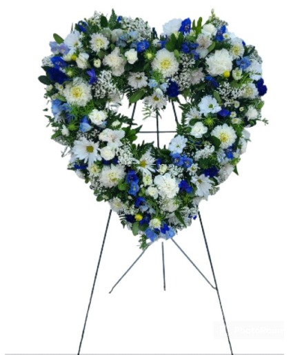 Blues of the Heart   FHF-S56561 Fresh Flower Arrangement (Local Delivery Area Only)