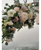 Blush and Ivory Arch Swag Wedding Flowers