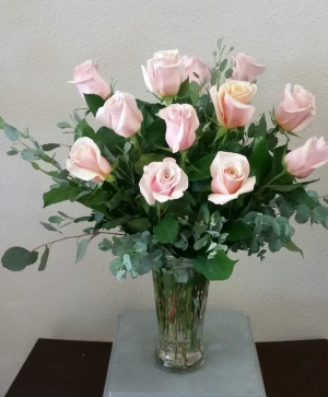 Blush Babe pink rose arrangement
