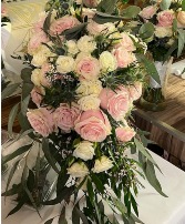 Blush Cascade Wedding Bouquet Bouquet