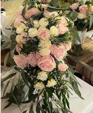 Blush Cascade Wedding Bouquet Bouquet