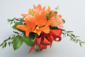 Blush & Flame Vase Arrangement