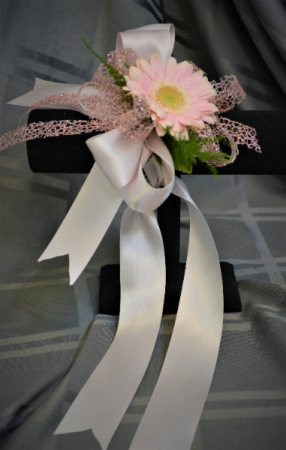 BLUSH GOLD CORSAGE IN STORE PICK UP ONLY WRIST RIBBON TIE CORSAGE