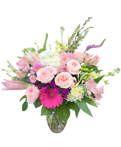 Blush in Bloom Vase Arrangement