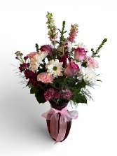 Blush of Love Vase Arrangement  in Calgary, Alberta | FLOWER GALLERY