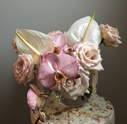 Blush Phalaenopsis Vase Arrangement