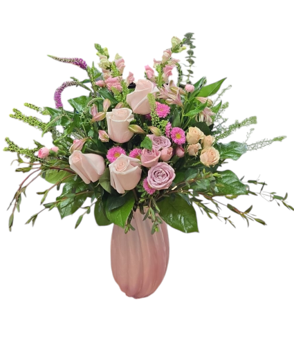 Blush Swirls Vase Arrangement